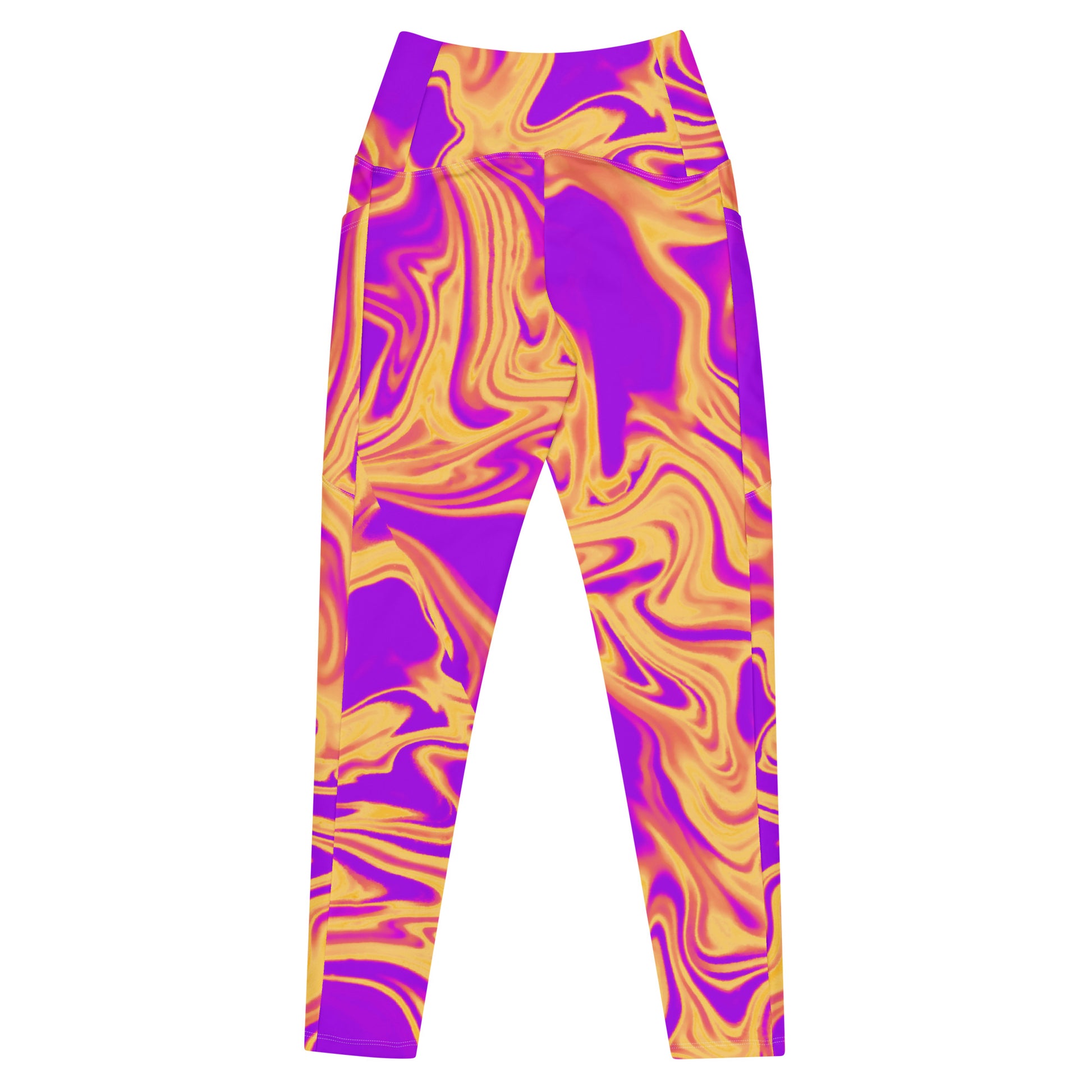 Cosmic Flow Women's Recycled Crossover Leggings With Pockets - FLAKOUT