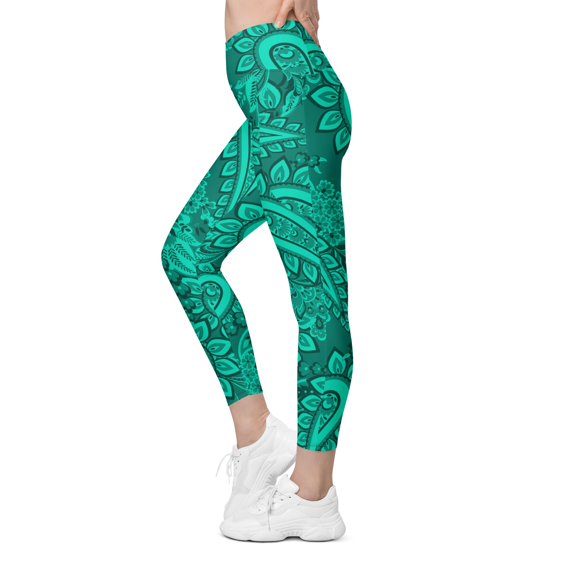 Infinite Quasar Women's Recycled Crossover Leggings With Pockets - FLAKOUT