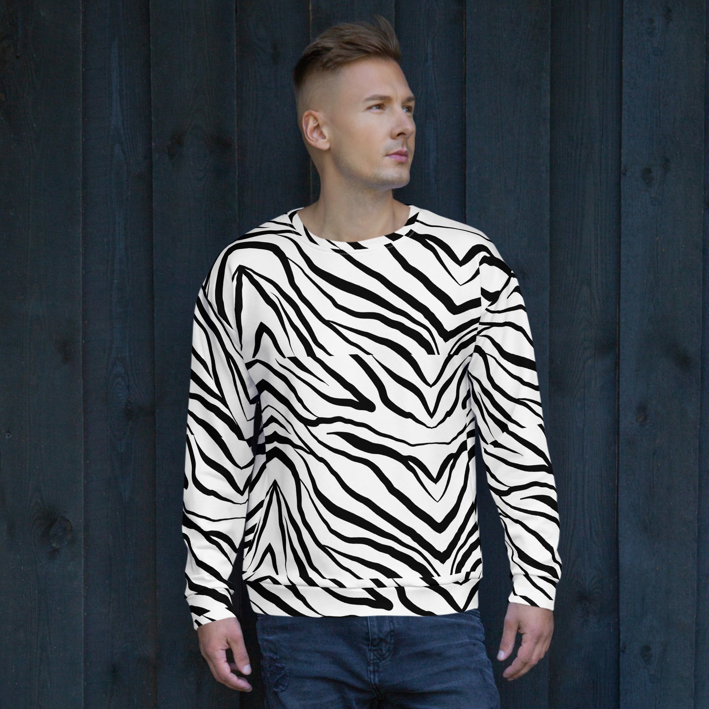 Striped Zebra Vibrance Sweatshirt - FLAKOUT