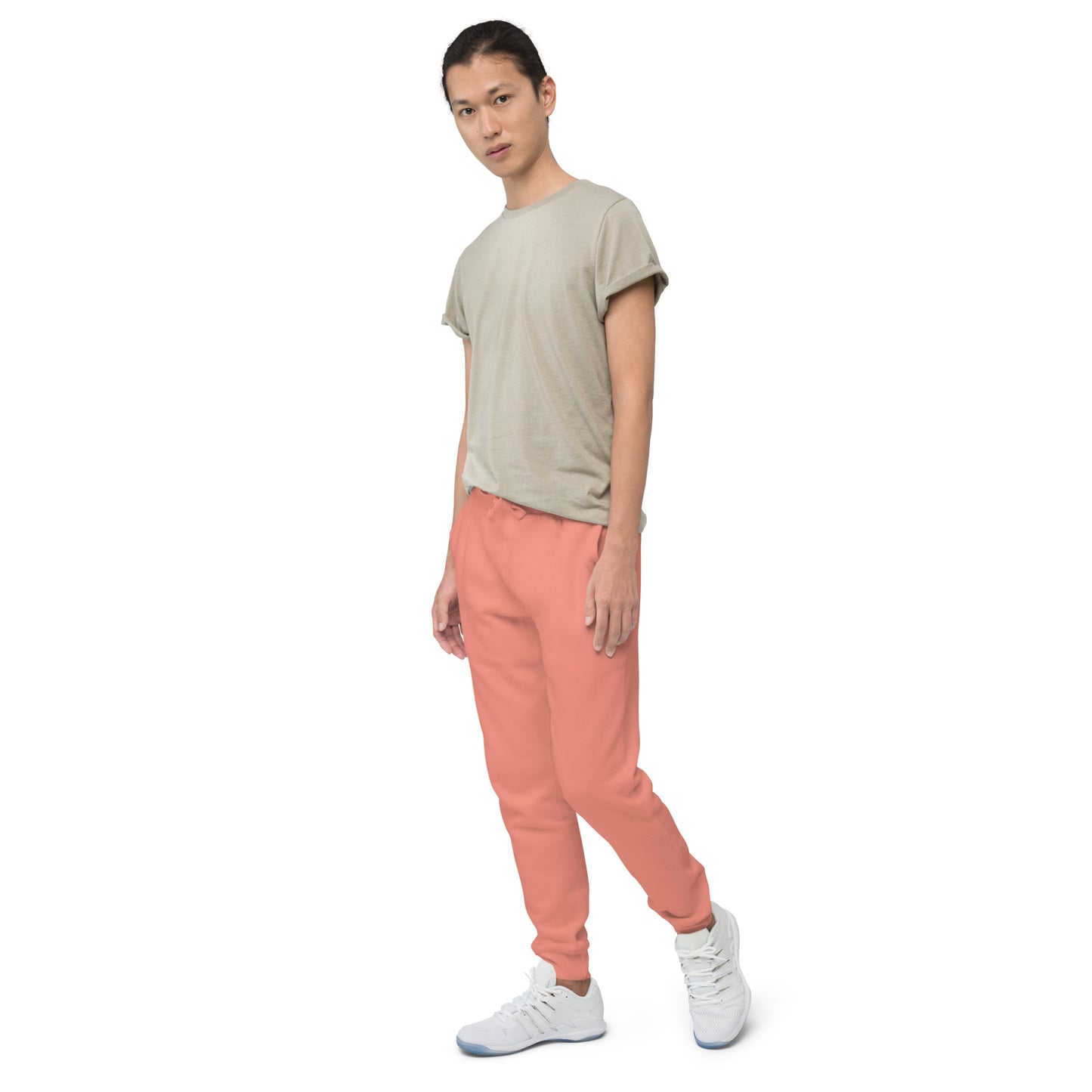 FLAKOUT Logo Back Leg Unisex Fleece Sweatpants - Dusty Rose - FLAKOUT