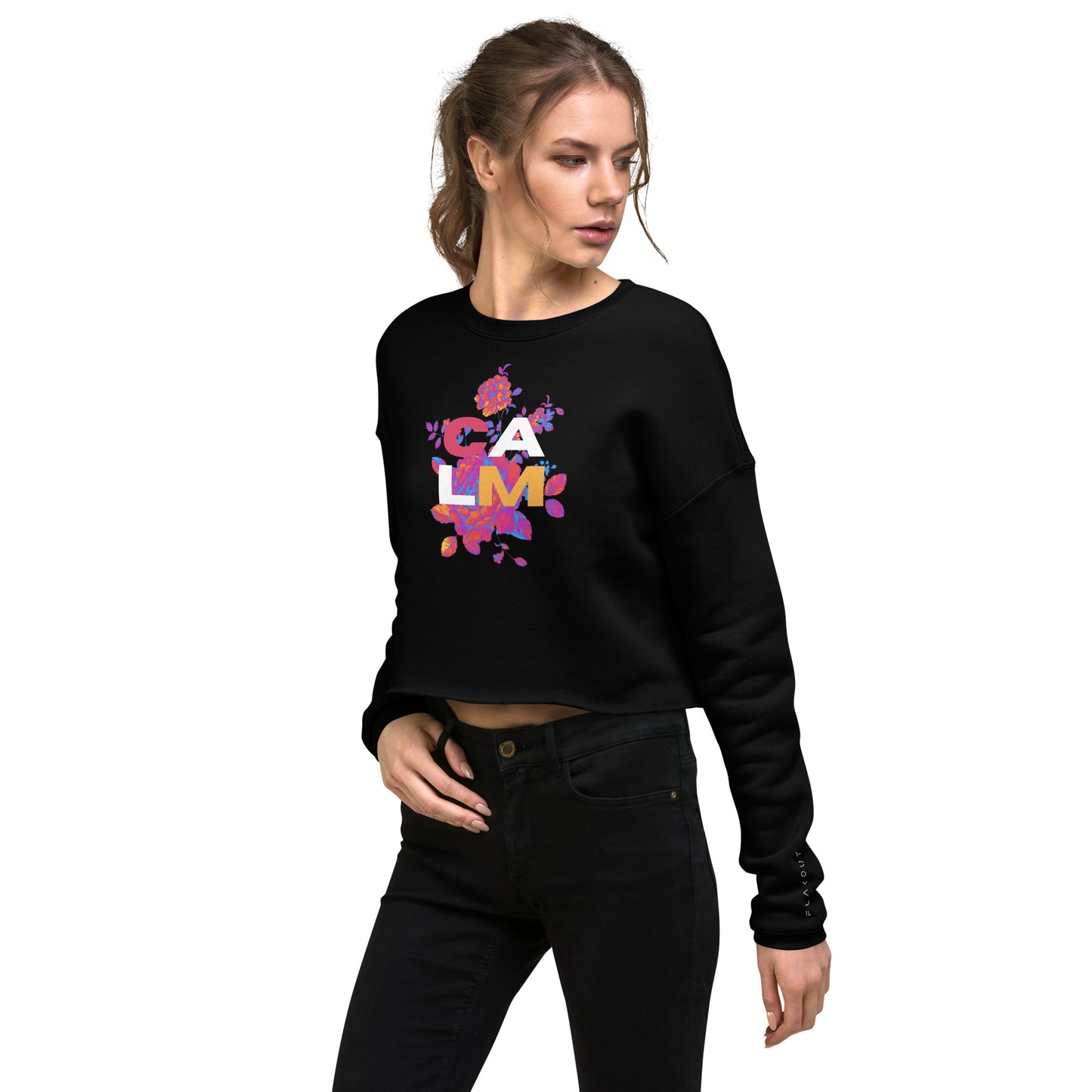 Calm Women's Crop Sweatshirt - FLAKOUT