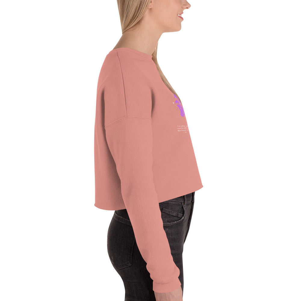 Nebuluxe Brilliance Women's Crop Sweatshirt - Mauve - FLAKOUT