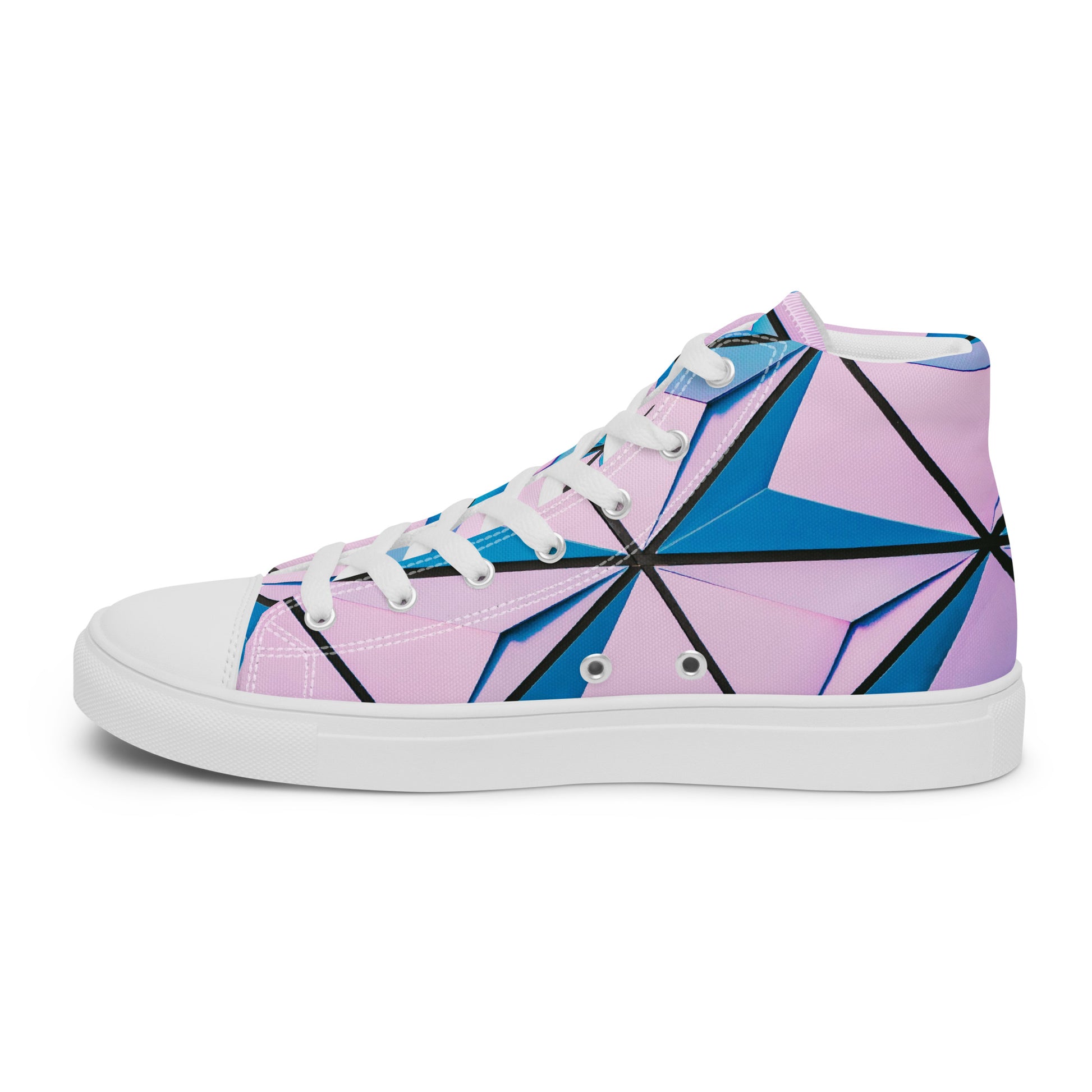 Lineage Of Angles Women's High Top Canvas Shoes - FLAKOUT