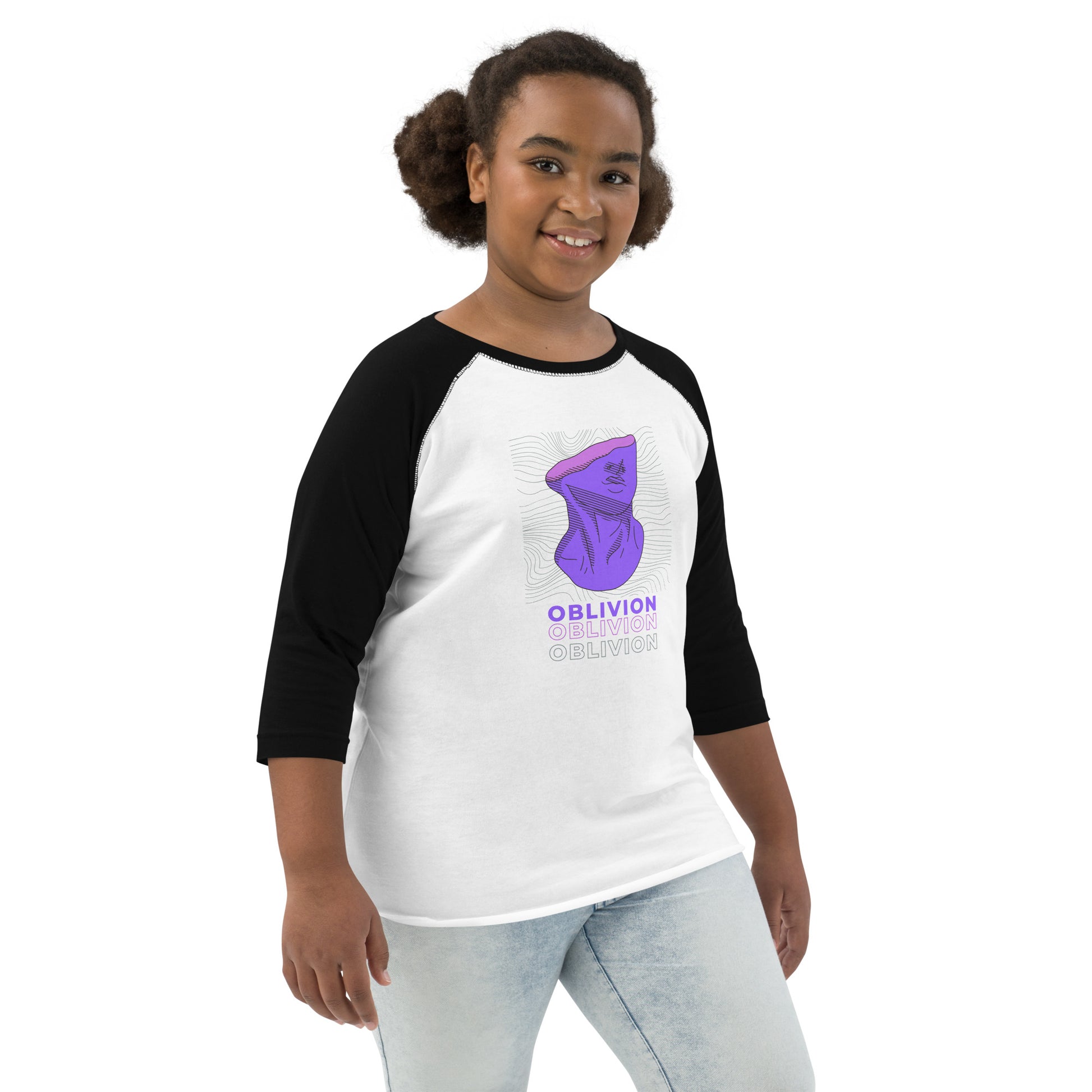 Violet Veil Of Oblivion Kid's Long Sleeve Shirt - FLAKOUT