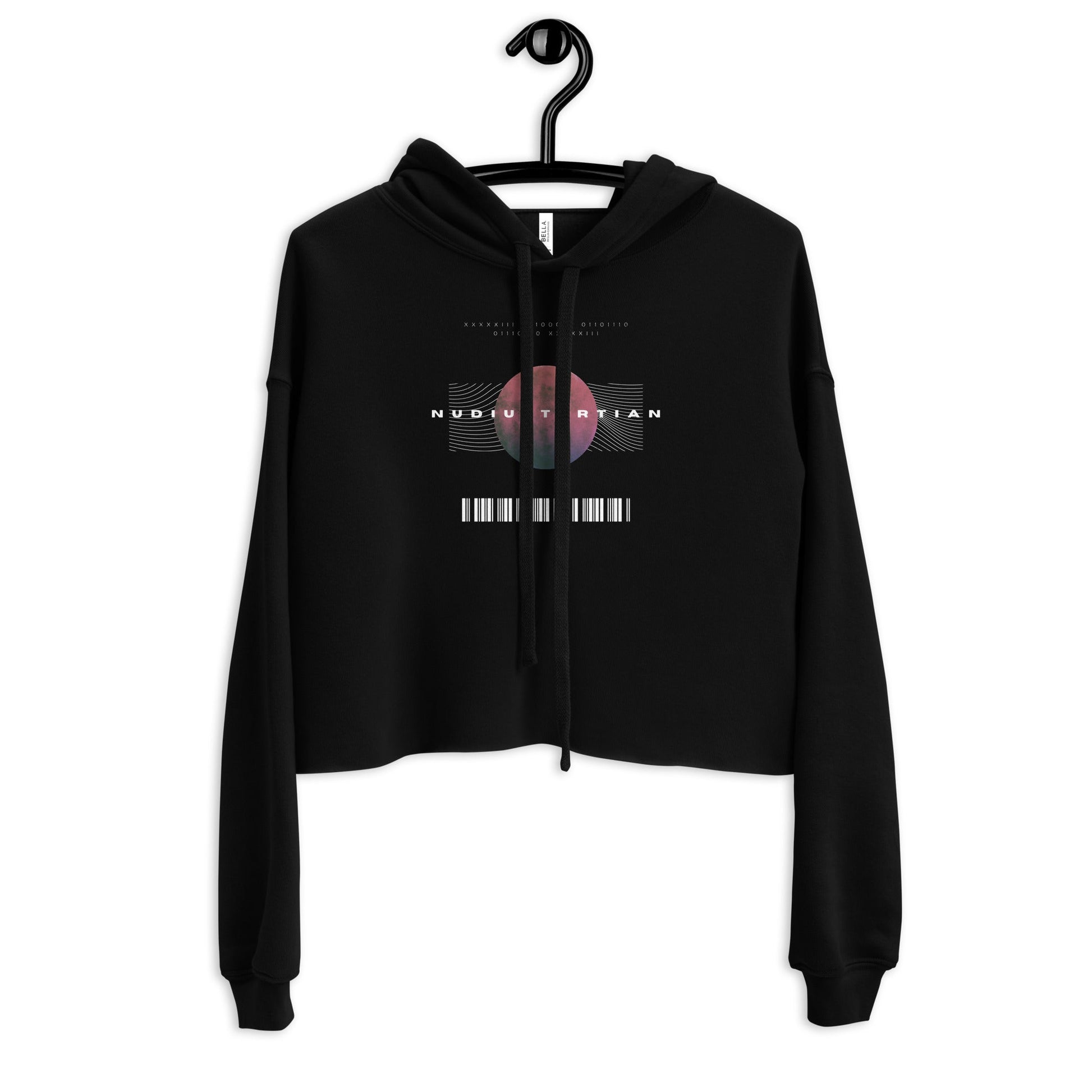 Women's Crop Hoodie Nudiustertian - FLAKOUT