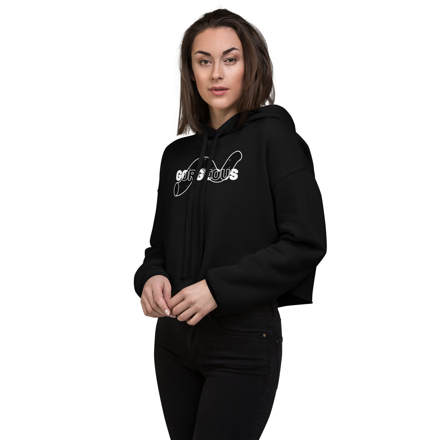 Gorgeous Opulent Allure Women's Crop Hoodie - FLAKOUT