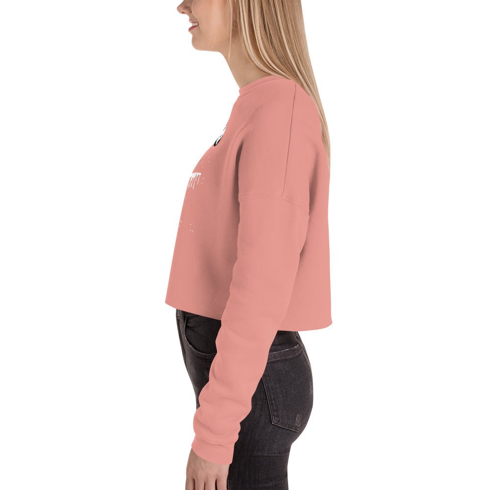 Astronaut Women's Crop Sweatshirt - Mauve - FLAKOUT